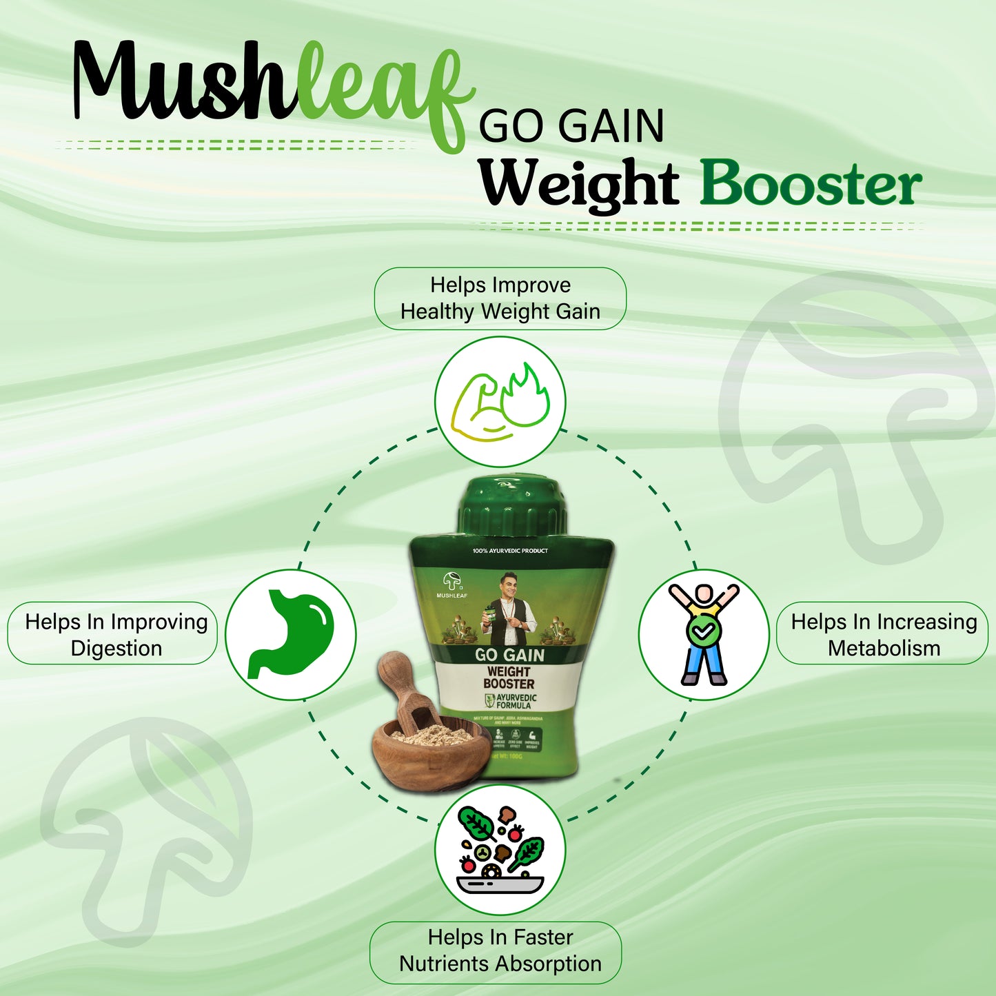 Mushleaf Go Gain Weight Booster